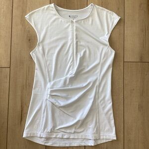 Woman’s Athleta Pacifica Wrap Zip Tank Top White Size S